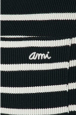 ami Sailor Mini Short in Black & Chalk, view 5, click to view large image.