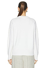 ami ADC Sweater in Off White & Red, view 3, click to view large image.