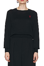 ami ADC Sweater in Black, view 1, click to view large image.