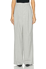 ami High Waist Large Trouser in Light Heather Grey, view 1, click to view large image.