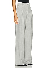 ami High Waist Large Trouser in Light Heather Grey, view 2, click to view large image.