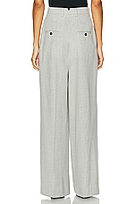 ami High Waist Large Trouser in Light Heather Grey, view 3, click to view large image.