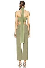 ami Draped Bra Top in Olive, view 3, click to view large image.