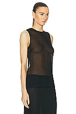 ami Round Neck Tank Top in Black, view 2, click to view large image.