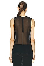 ami Round Neck Tank Top in Black, view 3, click to view large image.