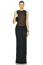 ami Round Neck Tank Top in Black, view 4, click to view large image.
