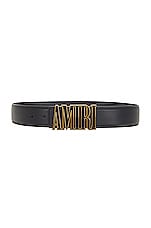 Amiri Nappa 4cm Belt in Black, view 1, click to view large image.