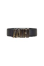 Amiri Nappa 4cm Belt in Black, view 3, click to view large image.