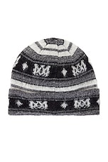 Amiri Skater Beanie in Black, view 2, click to view large image.