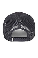 Amiri Three Star Trucker Hat in Black, view 2, click to view large image.