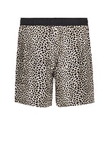 Amiri MA Leopard Short in Black Birch, view 2, click to view large image.