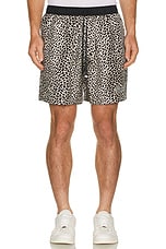 Amiri MA Leopard Short in Black Birch, view 4, click to view large image.