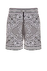 Amiri Bandana B-Ball Shorts in Grey | FWRD