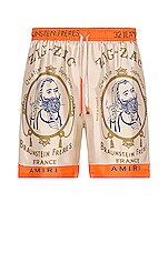 パンツ Vicx AMIRI Filigree Logo Sweatshorts Amiri Zig Zag Rolling Paper Silk Short in Alabaster | FWRD