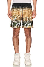 Amiri Leopard Short in Multi, view 3, click to view large image.