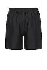 Amiri Diamond Silk Short in Black, view 2, click to view large image.