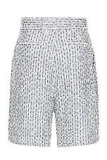 Amiri Boucle Tweed Skater Short in Ashley Blue, view 2, click to view large image.