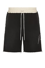 Amiri Vintage Collegiate Short in Black, view 1, click to view large image.