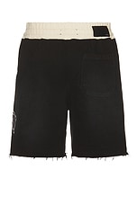 Amiri Vintage Collegiate Short in Black, view 2, click to view large image.