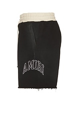 Amiri Vintage Collegiate Short in Black, view 3, click to view large image.