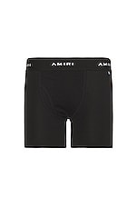 Amiri Logo Briefs in Black, view 1, click to view large image.