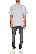 Amiri Stack Skinny Jean in Deep Classic indigo, view 4, click to view large image.