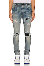 Amiri MX1 Skinny Jean in Clay Indigo, view 3, click to view large image.