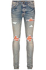 Amiri Mx1 Cracked Paint in Clay Indigo | FWRD Amiri Mx1 Cracked Paint in Clay Indigo | FWRD