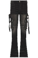 Amiri Cargo Flare Jean in Aged Black | FWRD Amiri Cargo Flare Jean in Aged Black | FWRD