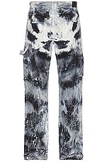 Amiri Cracked Tie Dye Carpenter Jean in Black Od, view 2, click to view large image.