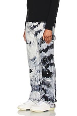 Amiri Cracked Tie Dye Carpenter Jean in Black Od, view 5, click to view large image.