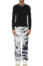 Amiri Cracked Tie Dye Carpenter Jean in Black Od, view 6, click to view large image.