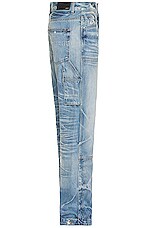 Amiri Faded Carpenter Straight Jean in Faded Indigo, view 3, click to view large image.
