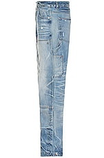 Amiri Faded Carpenter Straight Jean in Faded Indigo, view 4, click to view large image.