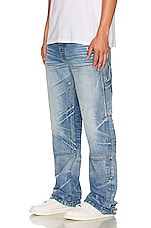 Amiri Faded Carpenter Straight Jean in Faded Indigo, view 7, click to view large image.