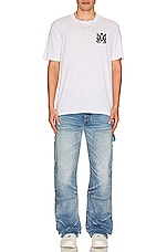Amiri Faded Carpenter Straight Jean in Faded Indigo, view 8, click to view large image.