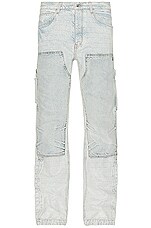 Amiri Carpenter Straight Jean in Bleached Indigo, view 1, click to view large image.