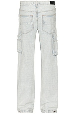 Amiri Carpenter Straight Jean in Bleached Indigo, view 2, click to view large image.