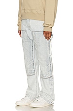 Amiri Carpenter Straight Jean in Bleached Indigo, view 7, click to view large image.