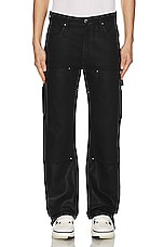 Amiri Wax Carpenter Jean in Black, view 6, click to view large image.