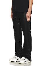 Amiri Wax Carpenter Jean in Black, view 7, click to view large image.