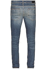 Amiri Mx1 Plaid Jean in Crafted Indigo, view 2, click to view large image.