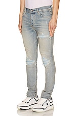 Amiri Mx1 Suede Jean in Antique Indigo, view 4, click to view large image.