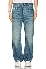 Amiri Released Hem Straight Jean in Crafted Indigo, view 4, click to view large image.