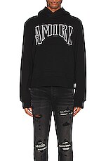 Amiri Zoltar Logo Hoodie in Black, view 4, click to view large image.