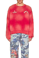 Amiri Vintage Collegiate Crew in Red, view 4, click to view large image.