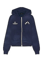 Amiri Vintage Collegiate Zip Hoodie in Blue | FWRD