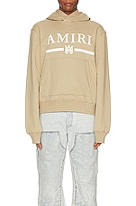 Amiri Ma Bar Logo Hoodie in Tan, view 4, click to view large image.