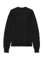 Amiri Record Wolf Sweater in Black, view 2, click to view large image.