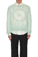 Amiri Premier Sweater in Frosty Green, view 3, click to view large image.